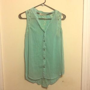 Turquoise button down